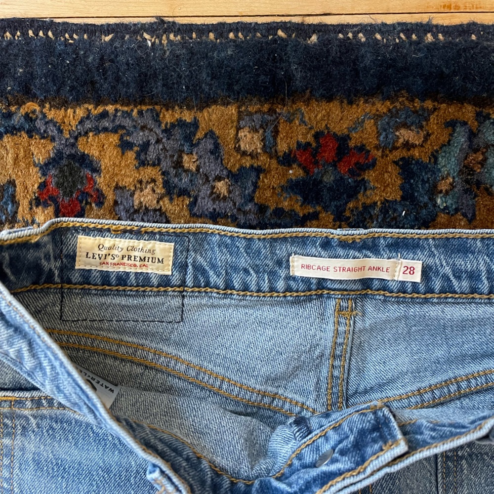 Medium Wash Button Fly Denim - Picture 4 of 7